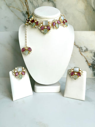 Prehnite Pink Set