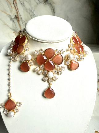 Maya Orange Statement Set