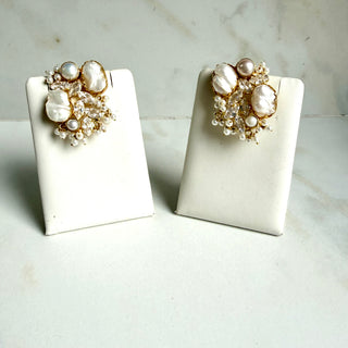 Moti Jaal Statement Earrings