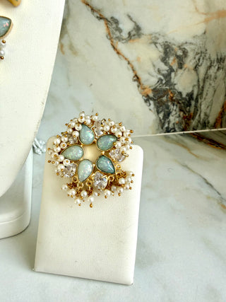 Blue Sparkle Necklace Set