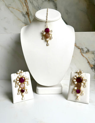 Rani Rosé Floral Tika Set