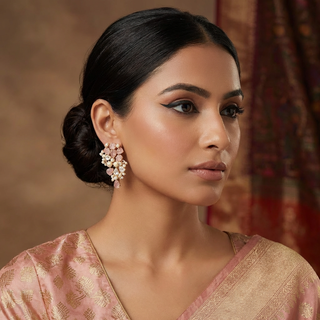 Lunéa Pink Crystal Drop Earrings