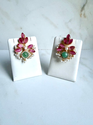 Pink Crystal Earrings
