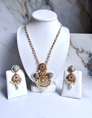 Rajputana Pearl Kundan Mala Set