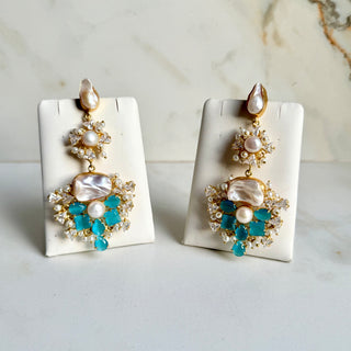 Blue Crystal Earrings