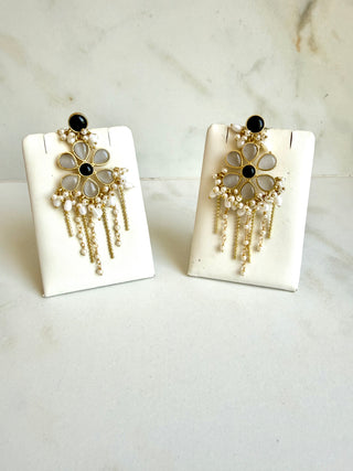 Blush Bloom Grey Earrings