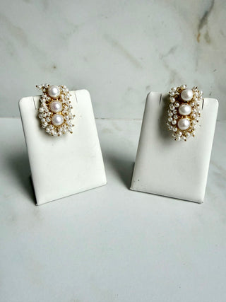 Pearl Cluster Earrings