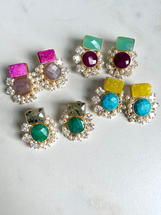 Rangoli Emerald Green Earrings