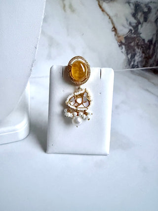 Sunehri Noor Citrine Pearl Choker Set