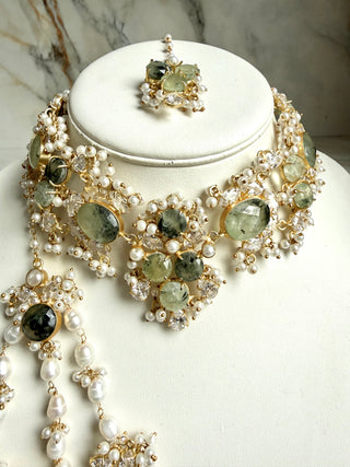 Prehnite Bridal Set