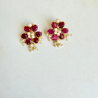 Flower Ruby Studs