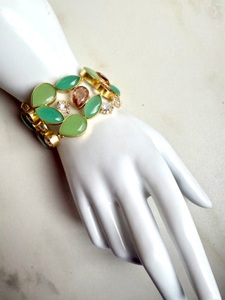 Mint & Bronze Bracelet