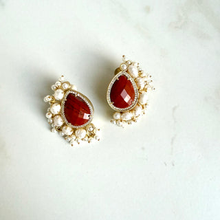 Ambar Ruby Large Studs