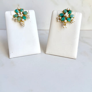 Flower Amazonite Studs