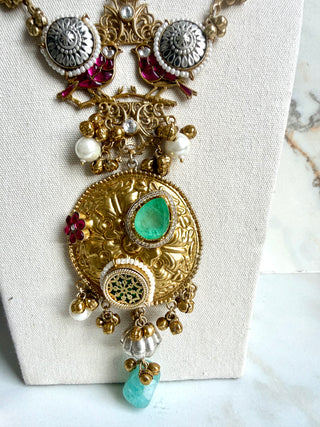 Heeraa Mint Mala Set