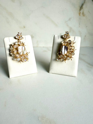 Pearl Cluster Earrings