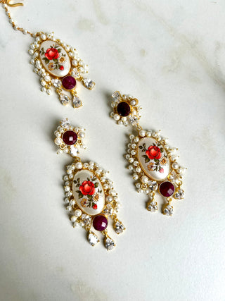 PhoolRani फूलरानी Ruby Tika Set
