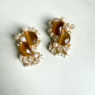 Vanya Smoky Statement Earrings