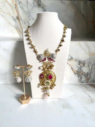 Heeraa Pink Mala Set