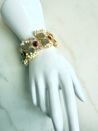 Ruby & Grey Bracelt