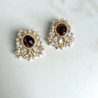 Chocolate Brown Studs