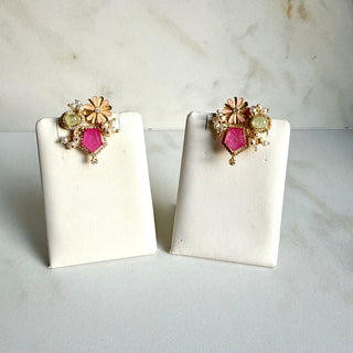 The Gulmohar Collection Soft Pink & Green