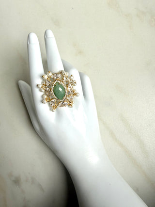 Amzonite Crystal Ring