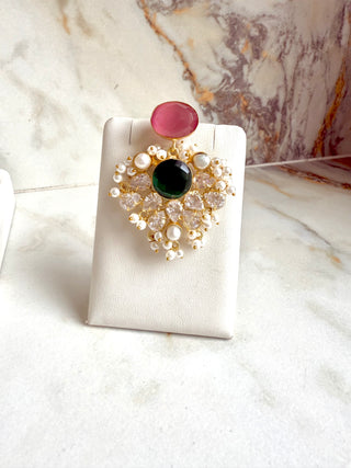 Nabila Emerald & Pink Set