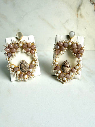 Moonstone Heavy Statement Earrings