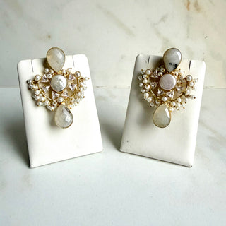 Luxe White Earrings
