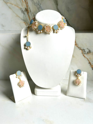 Pink & Blue Druzy Set