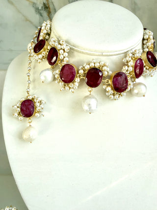 Aurelia Ruby Pearl Set