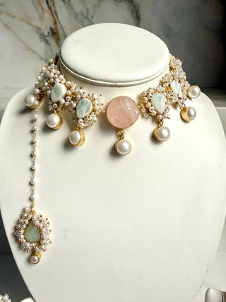 Druzy and Pearl Set