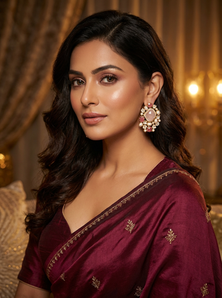 Rose Quartz Royale Statement Studs