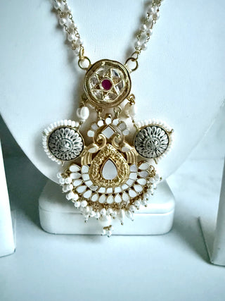 Rajputana Pearl Kundan Mala Set