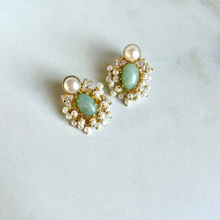 Rabia Amzonite Studs