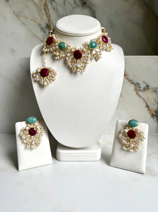 Nabila Ruby & Amzonite Set