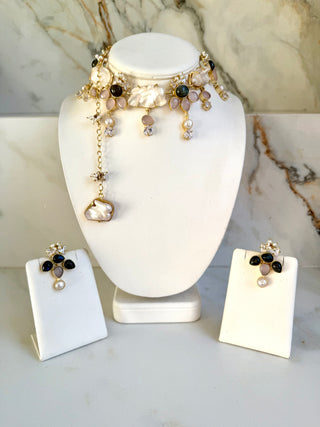 Shabnam Noir Pearl Set