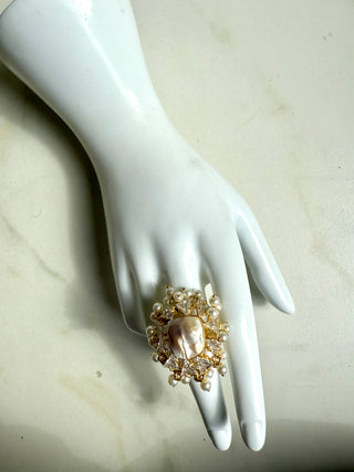 Pearl Crystal Ring