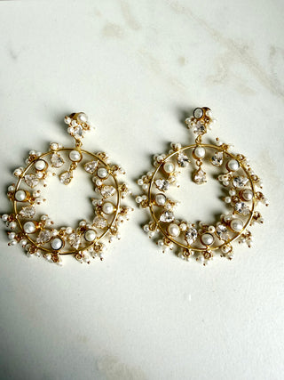 Ivy Pearl Circle Chandbalis