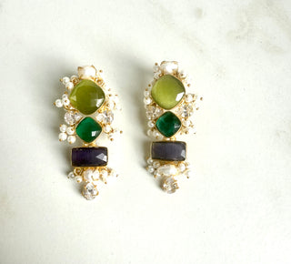 Mani Green Drop Earrings