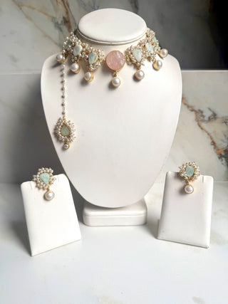 Druzy and Pearl Set