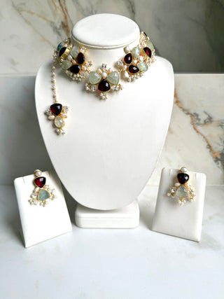 Aurora Ruby & Prehnite Set