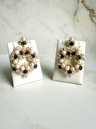 Lapis & Pearl Statememt Earring’s