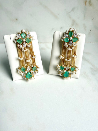 Zehra Amzonite Cascade Earrings