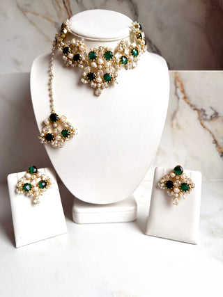 Poojah Luxury Emerald Green Set