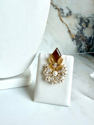 Champagne Royale – Pearl & Crystal Choker Set