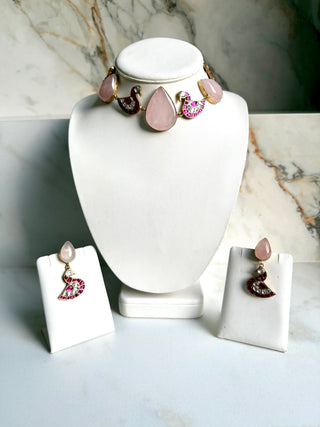 Quartz Bird Necklace Set