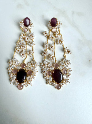 Plum Royale Statement Earrings