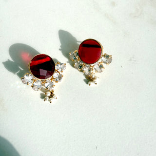 Red Crystal Earrings